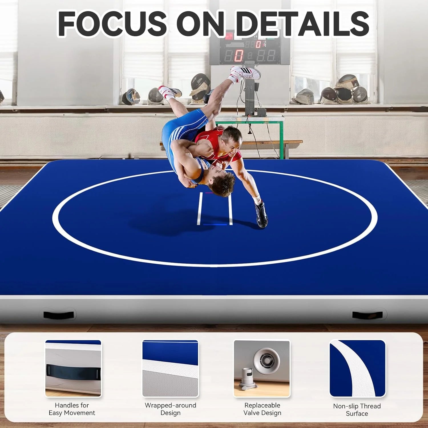 Inflatable Wrestling Mat PVC Durable Jiu Jitsu Judo