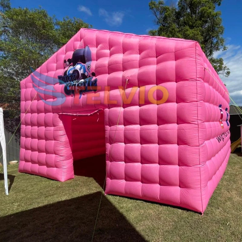 Inflatable Tent Disco House Pink LED Nightclub Party