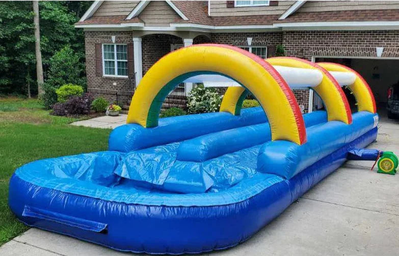 Double Lane Inflatable Slip and Slide Waterslide with Pool