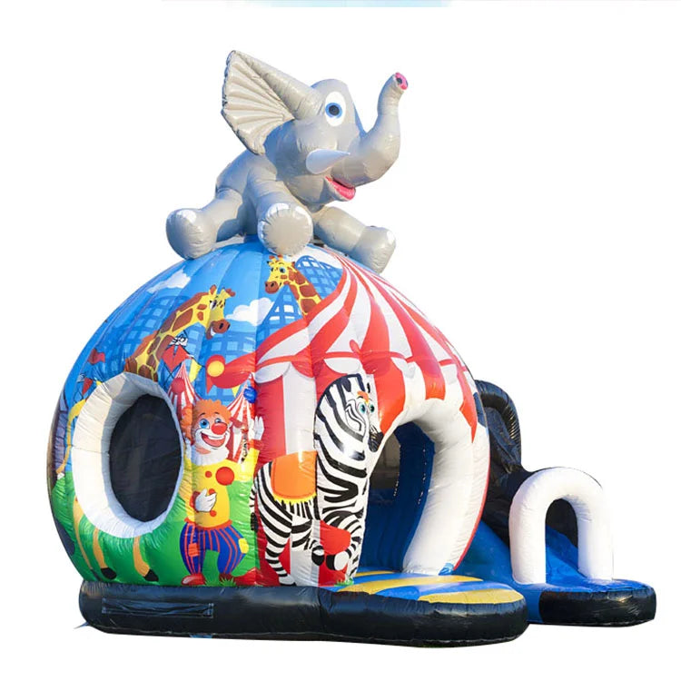Château gonflable Disco Circus avec toboggan pour enfants