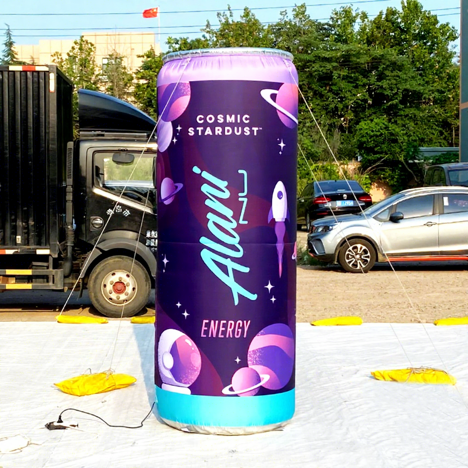 Inflatable Beverage Bottle Display for Promotions and Events