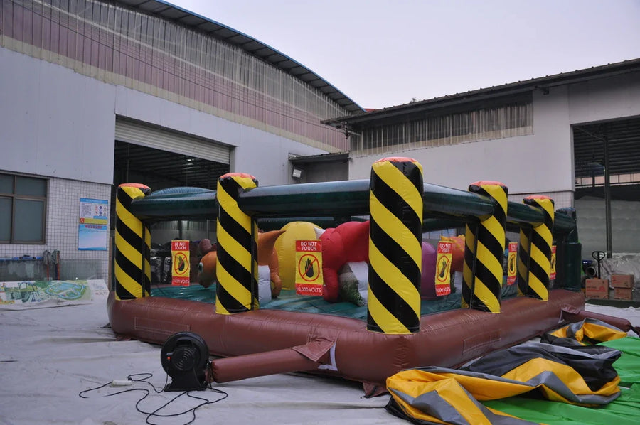 Juego interactivo inflable temático de dinosaurios Funland