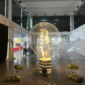 Interactive Inflatable Filament Light Bulb with Sensor LED Lighting