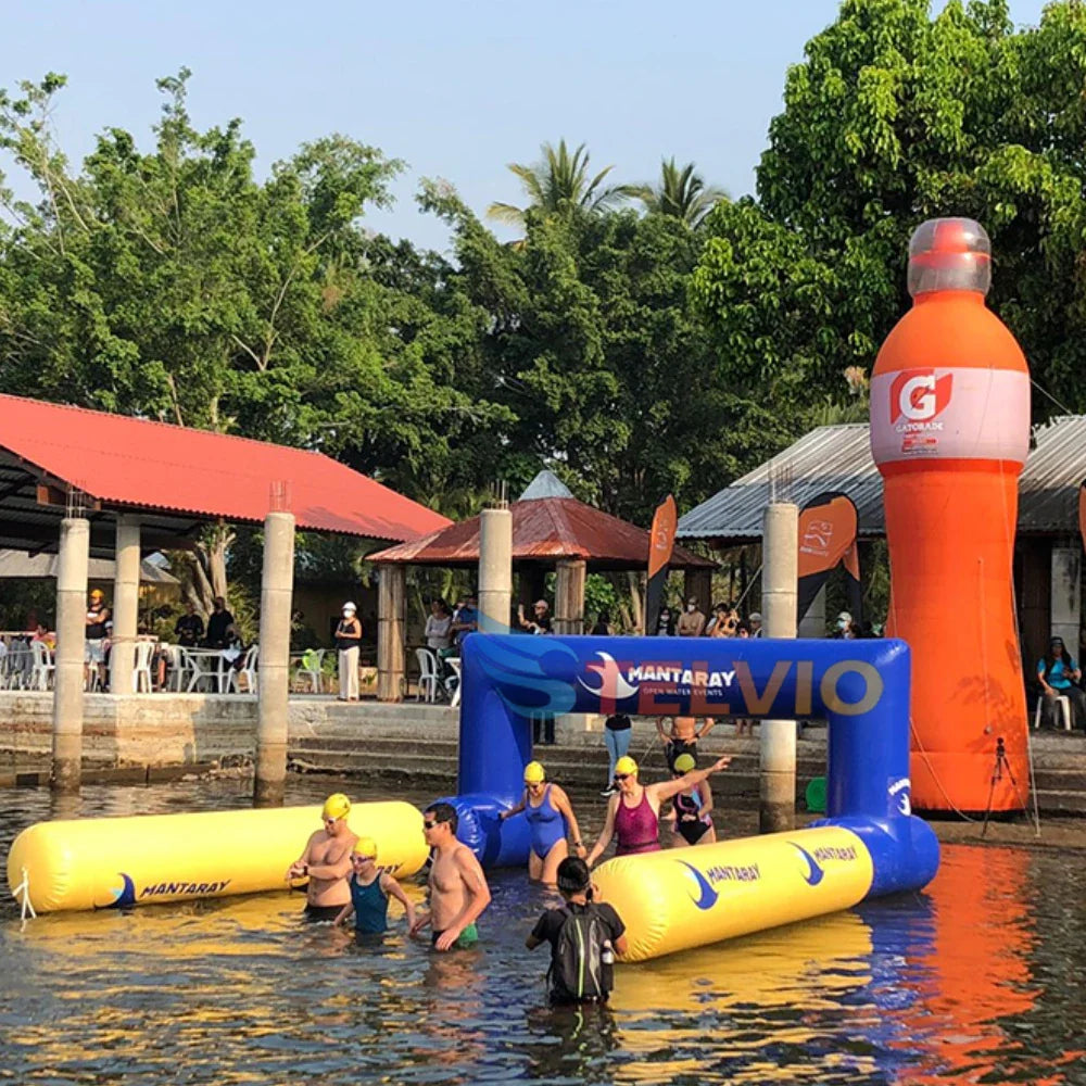 Aufblasbarer Bogen Schwimmend Wasserdicht Start Ziel Schwimmwettkampf Eingang