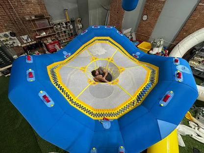 Pool Party Inflatable Floating Bladder PVC Water Inflatable Trampoline Inflated Floating Trampoline Bed for Water Leisure