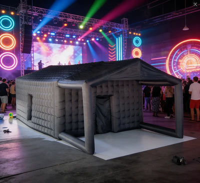 Cabina inflable de discoteca con luces LED para fiestas al aire libre