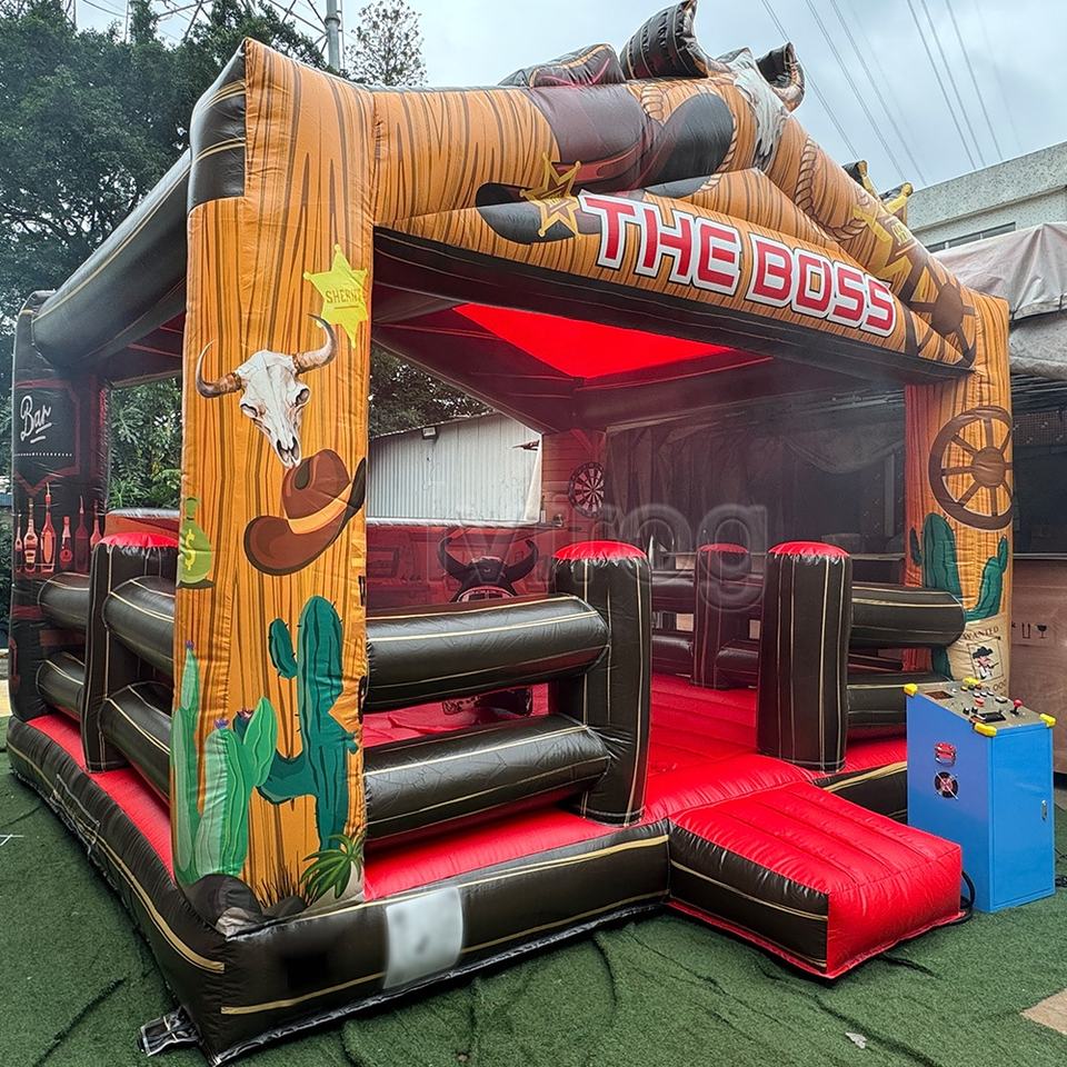 16.5 FT Inflatable Mechanical Bull with Ride Machine Amusements