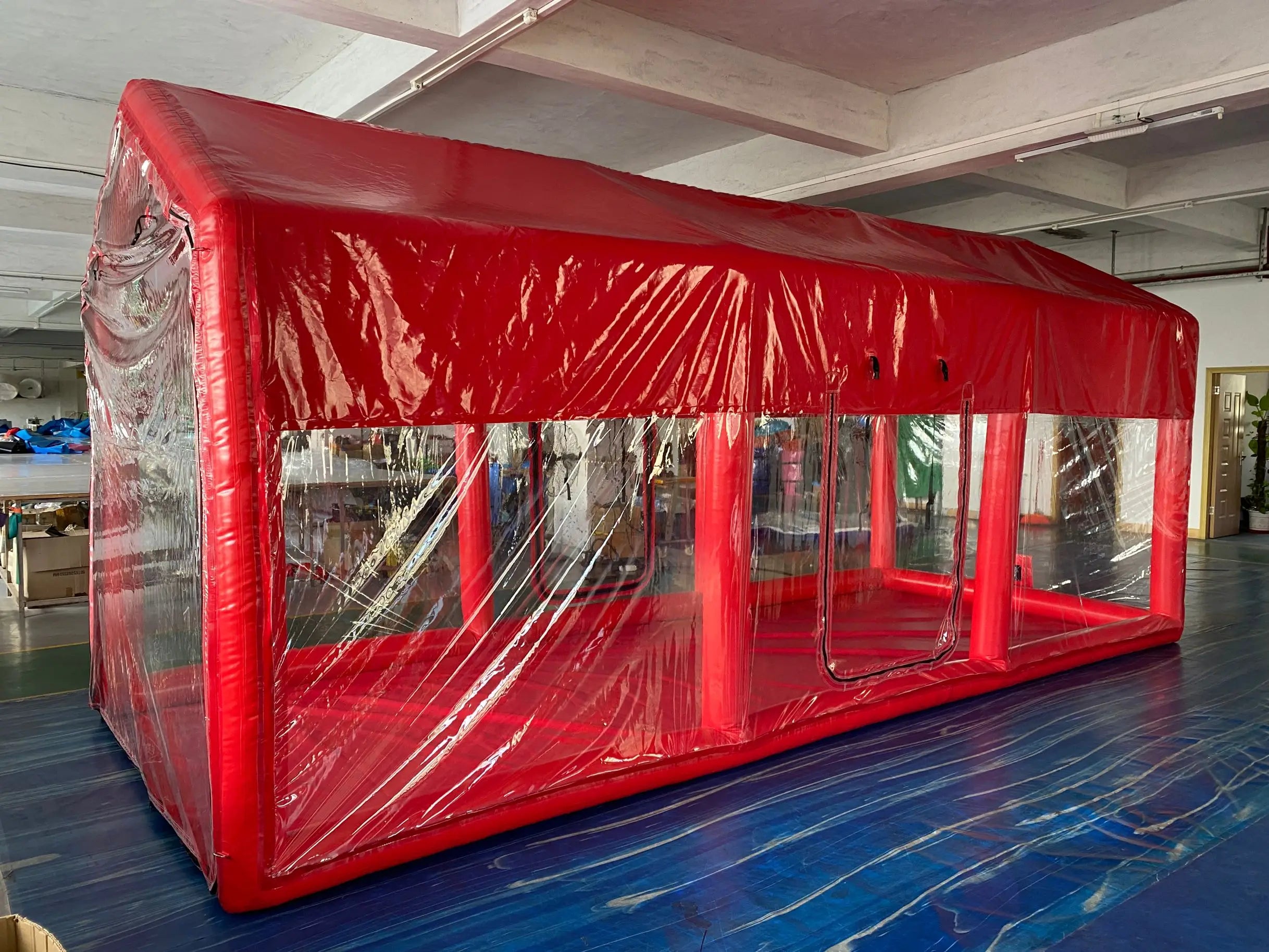 Inflatable Car Garage Car Cover Tent 20.5 FT Red