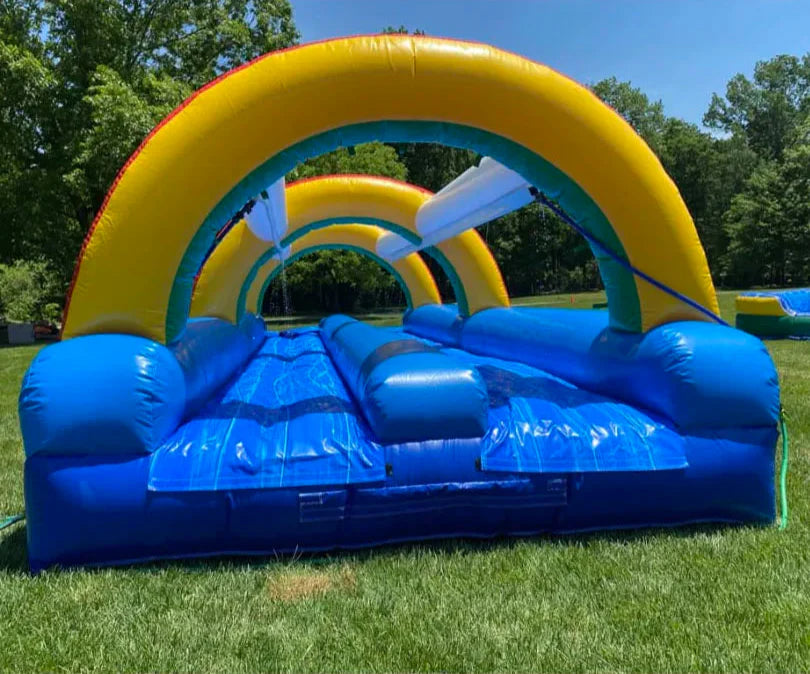 Double Lane Inflatable Slip and Slide Waterslide with Pool