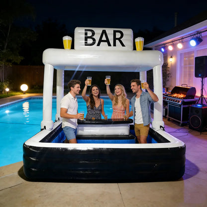 Inflatable Pool Bar Backyard Floating Portable Outdoor Parties