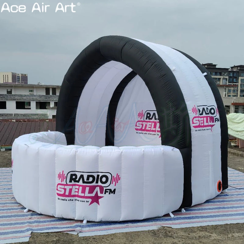 Inflatable DJ Booth Bar Portable Lighted Nightclub Events