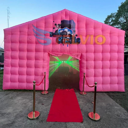 Inflatable Tent Disco House Pink LED Nightclub Party