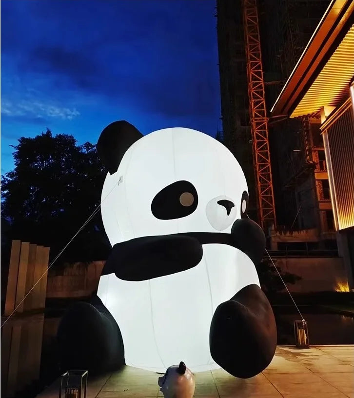 Decoración gigante inflable de panda para eventos
