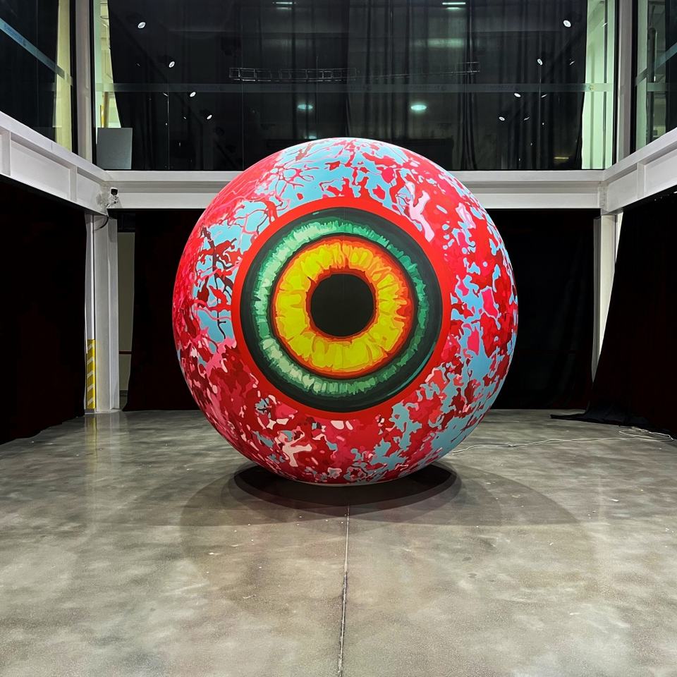 Inflatable LED Eyeball Sphere Display for Halloween Events