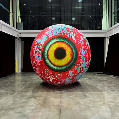 Inflatable LED Eyeball Sphere Display for Halloween Events