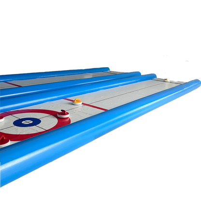 Inflatable Curling Mat with Stones for All Ages