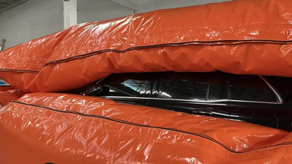 Waterproof PVC Inflatable Flood Car Cover 18x8x6.5 FT Orange