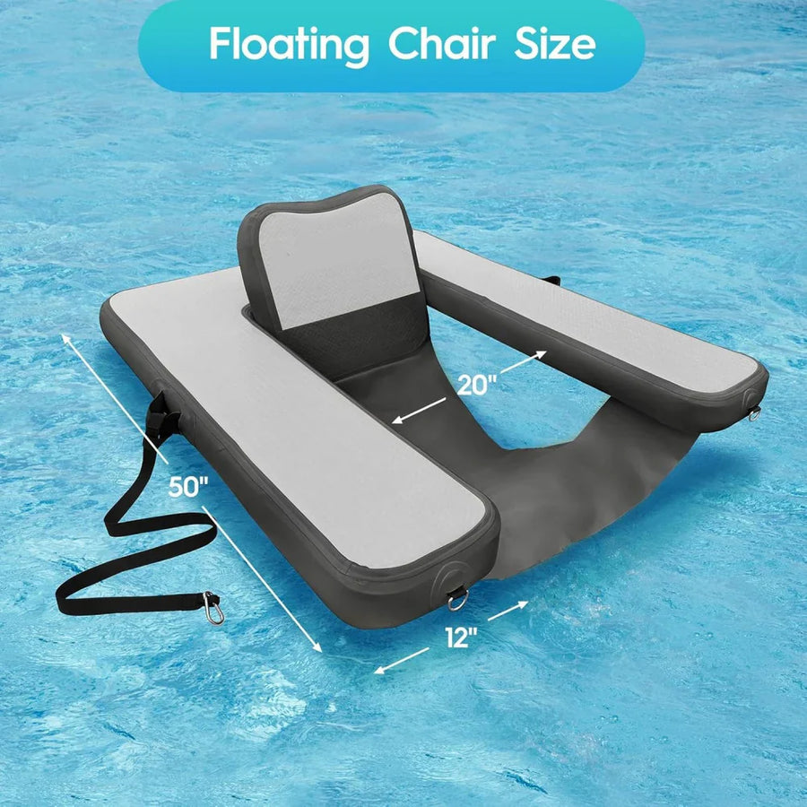 Sillón flotante inflable portátil