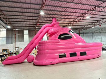 PVC Customized Large Inflatable Yacht Pink Boat