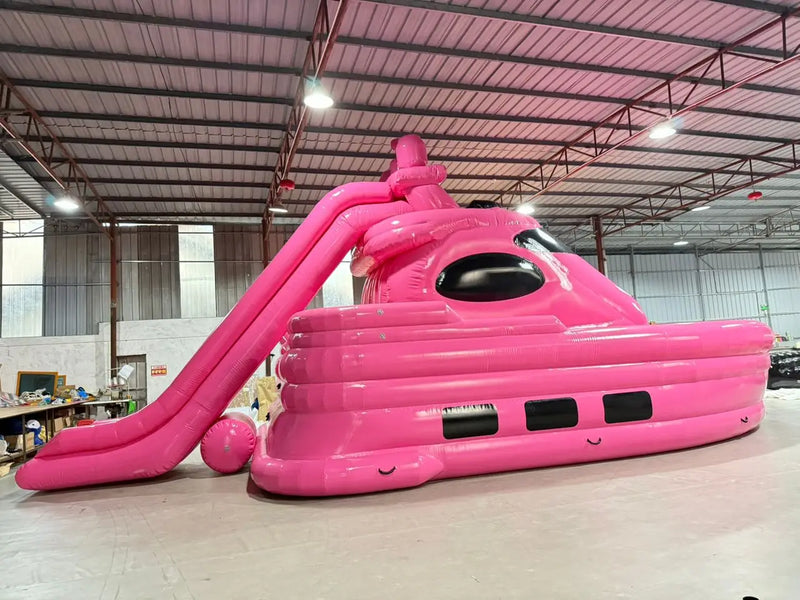 PVC Customized Large Inflatable Yacht Pink Boat