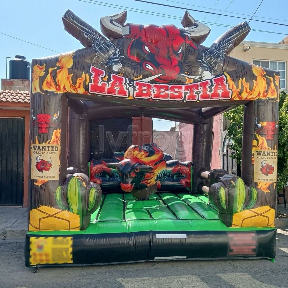 16.5 FT Inflatable Mechanical Bull with Ride Machine Amusements