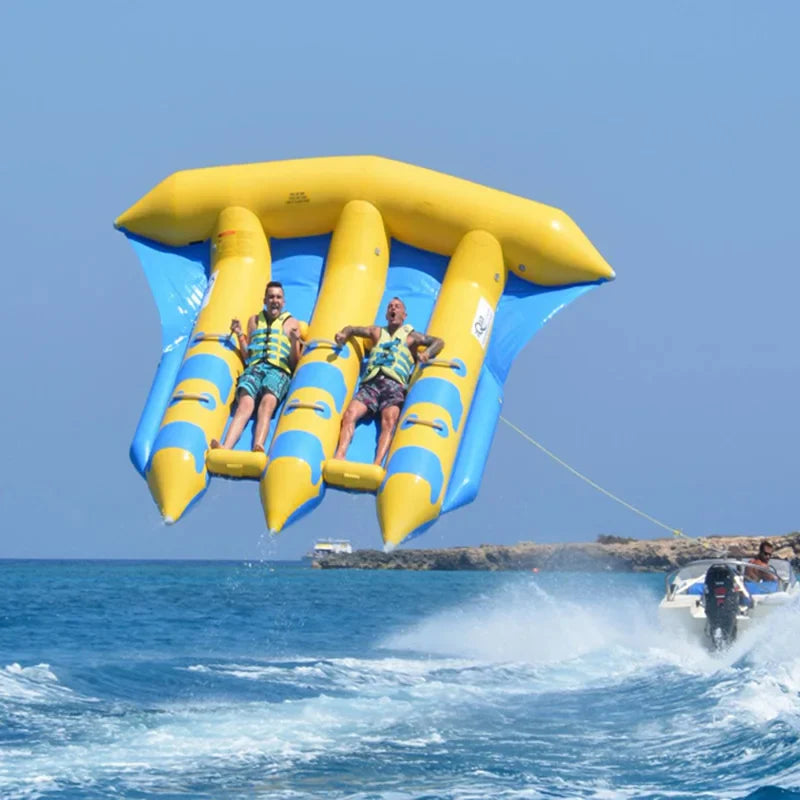 Hinchable arrastrable de agua con forma de pez volador