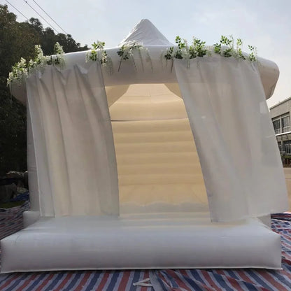 White Inflatable Bounce Castle for Weddings and Events