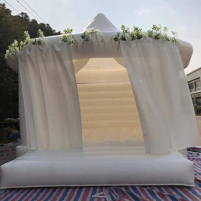 White Inflatable Bounce Castle for Weddings and Events
