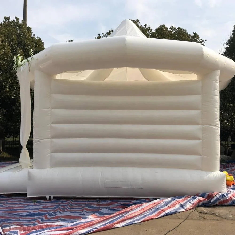 White Inflatable Bounce Castle for Weddings and Events