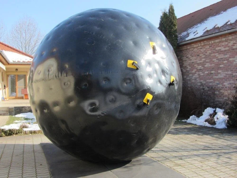 Schwarzer aufblasbarer Zorb-Ball für menschliches Hamsterrad-Spiel