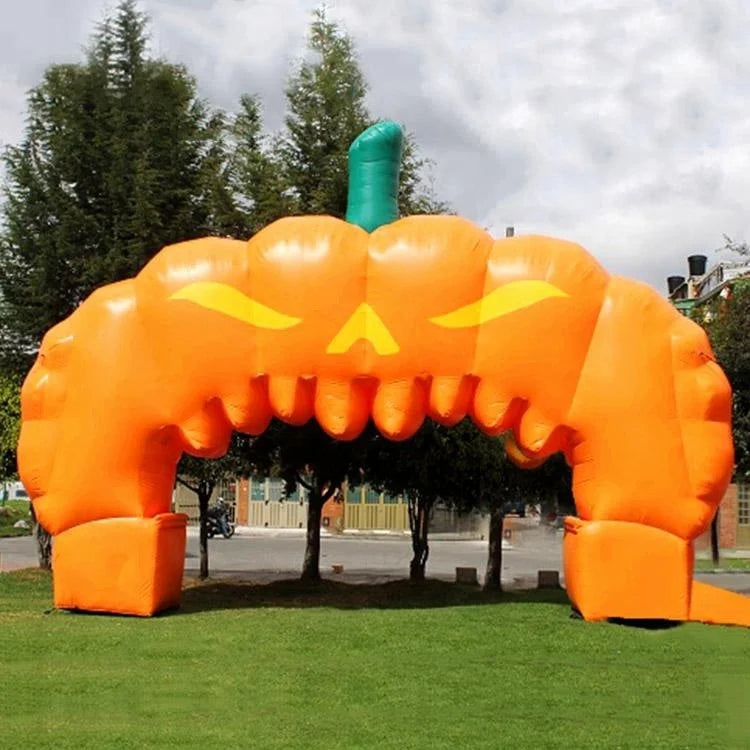 Giant Halloween Pumpkin Inflatable Archway