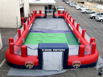 Giant Inflatable Hockey Rink with Built-In Blower