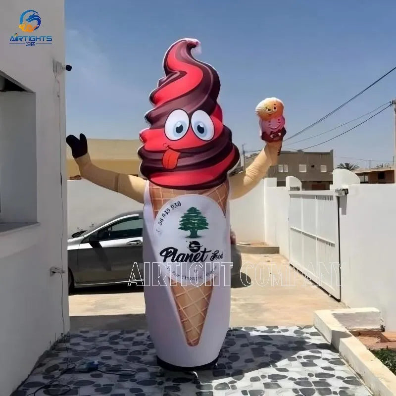 Premium 10 FT Ice Cream Waving Hand Air Dancer Balloon