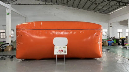Waterproof PVC Inflatable Flood Car Cover 18x8x6.5 FT Orange
