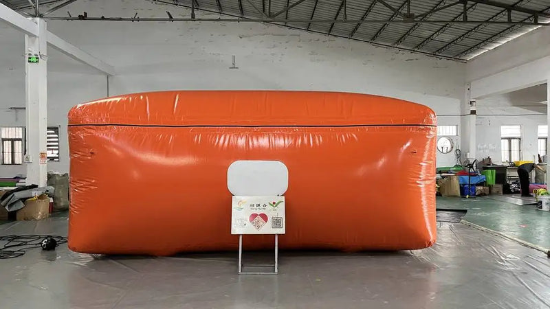 Waterproof PVC Inflatable Flood Car Cover 18x8x6.5 FT Orange