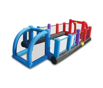 Campo inflable 3 en 1 de fútbol, voleibol y americano para niños
