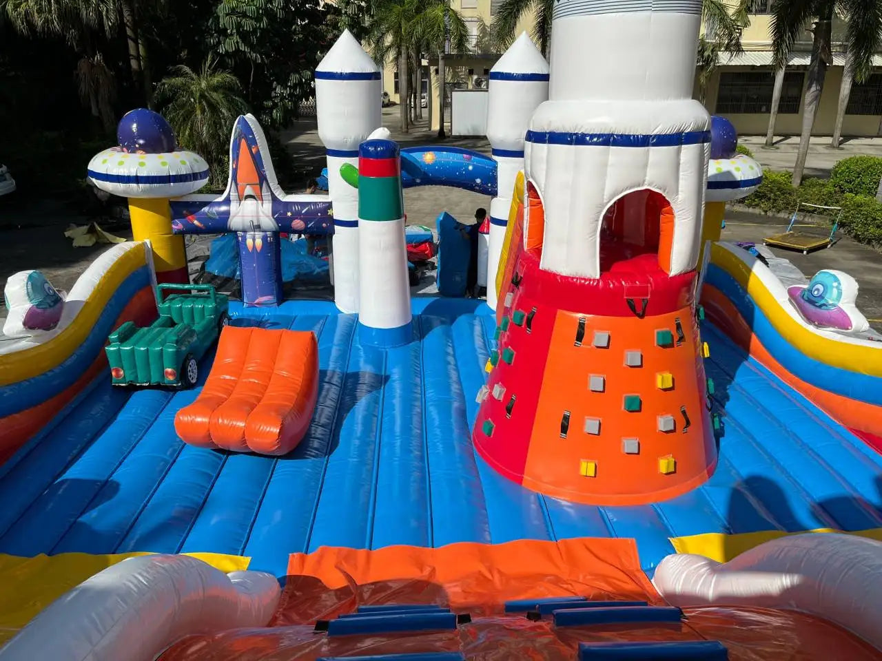 Inflatable Space Themed Obstacle Slide Combo 39.5 FT