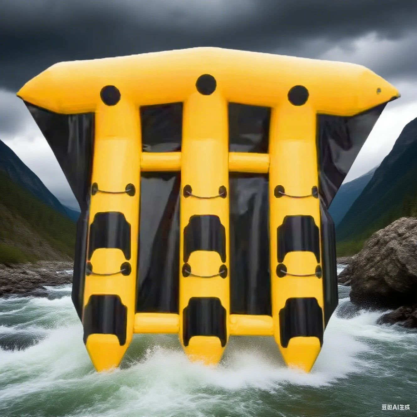 Towable Flying Manta Ray Inflatable Flyfish Tube 6 Person