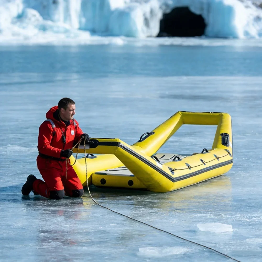 Inflatable Rescue Raft Ice Water Rapid Deployment Swiftwater