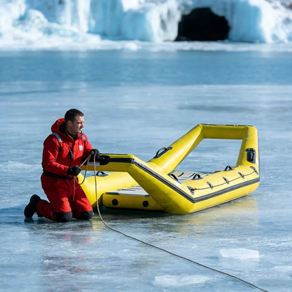 Inflatable Rescue Raft Ice Water Rapid Deployment Swiftwater