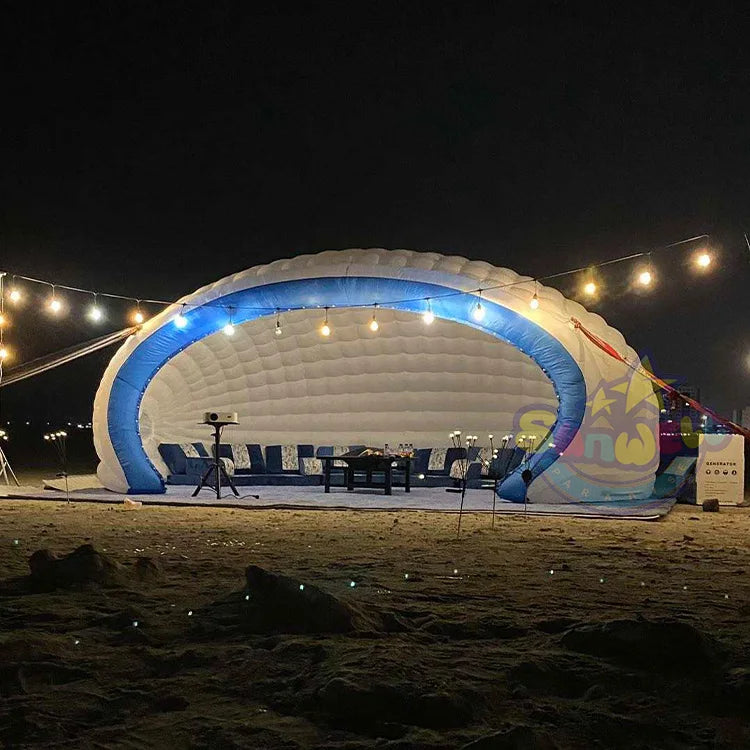 Inflatable Tent Half Moon LED Light Party Decoration