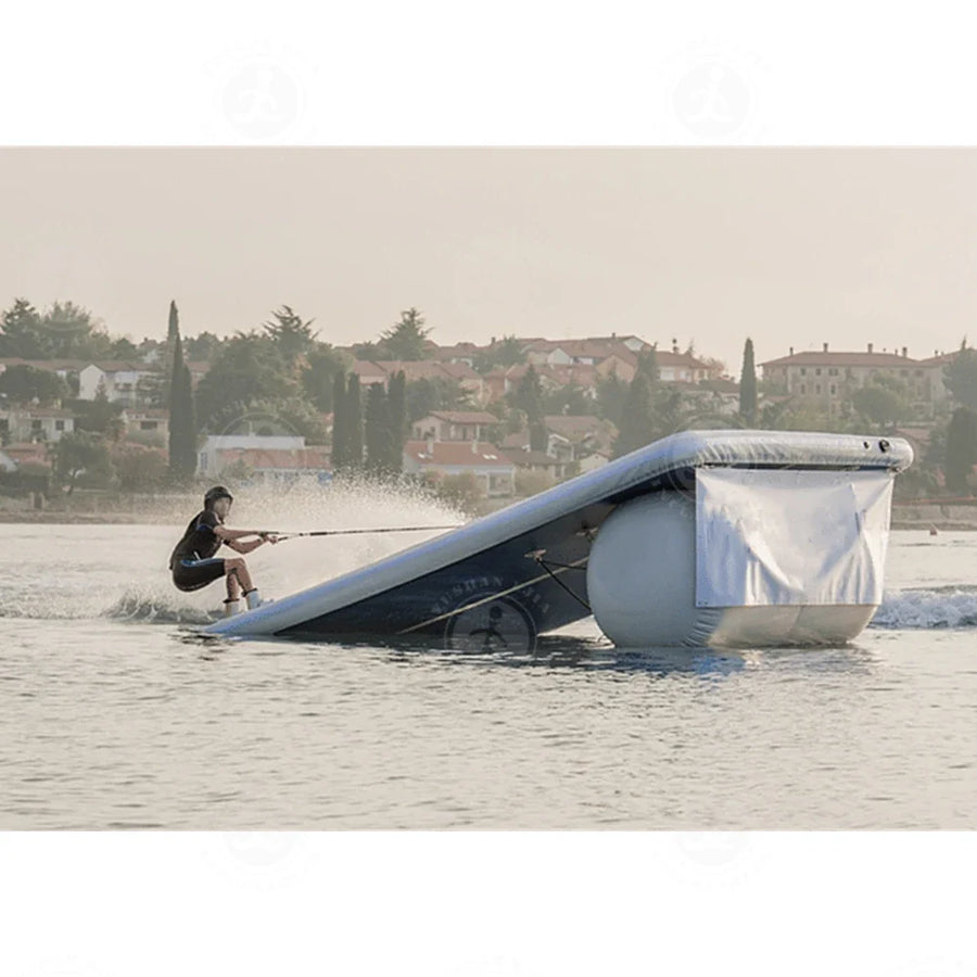 Plataforma de entrenamiento portátil hinchable para salto de wakeboard