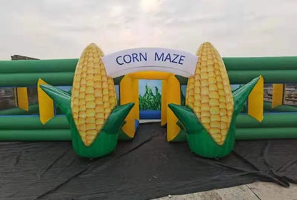 Inflatable Corn Maze Obstacle Course Fun