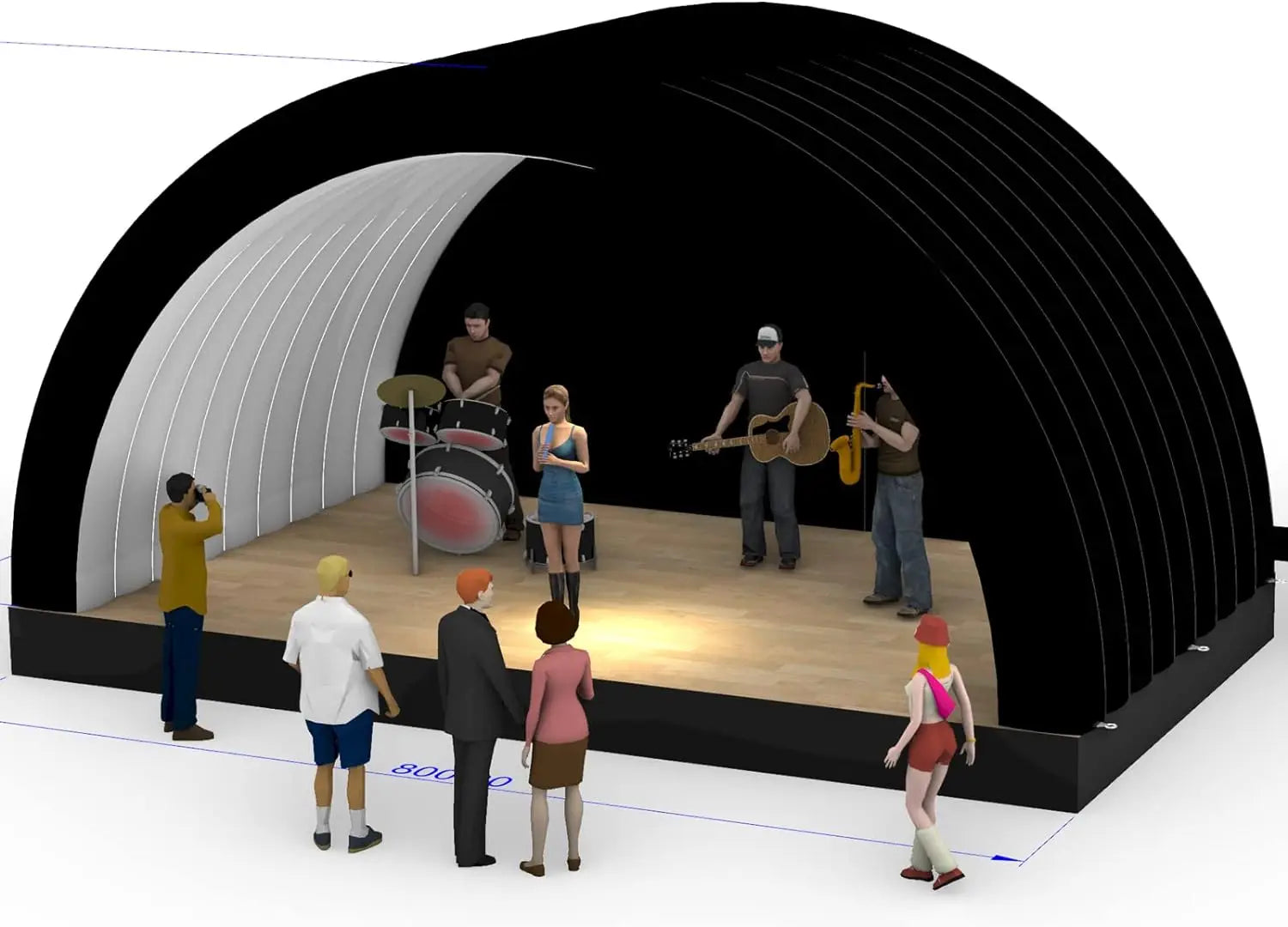 Inflatable Stage Platform Portable Easy Setup Festivals