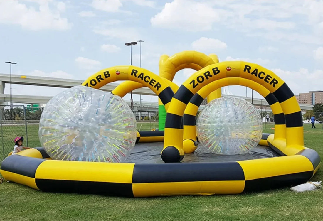Aufblasbare Rennstrecke für Kinder-Karts