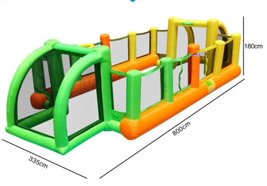 Campo inflable 3 en 1 de fútbol, voleibol y americano para niños