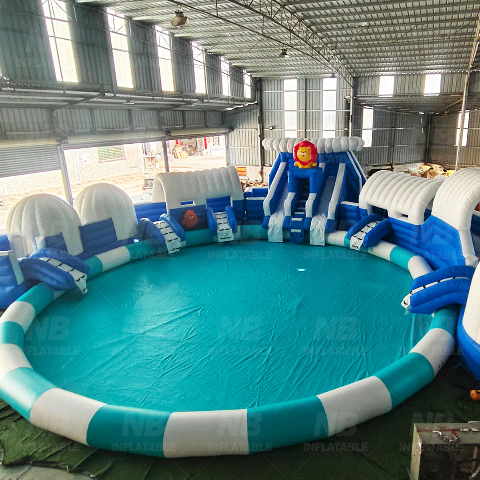 Giant Inflatable Water Park with Backyard Water Slide