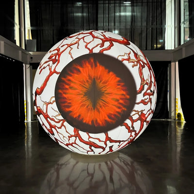 Inflatable LED Eyeball Sphere Display for Halloween Events
