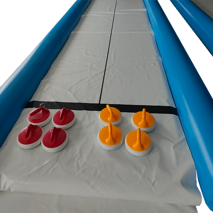 Inflatable Curling Mat with Stones for All Ages