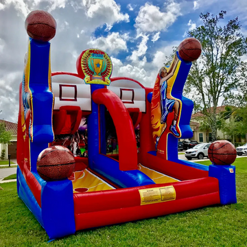 Juego de baloncesto inflable Aro Manía para fiestas